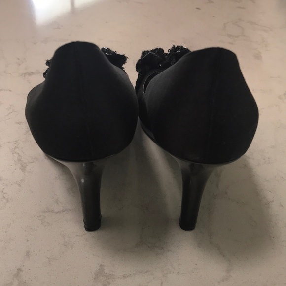 Nina black peep toe heels - Picture 3 of 5